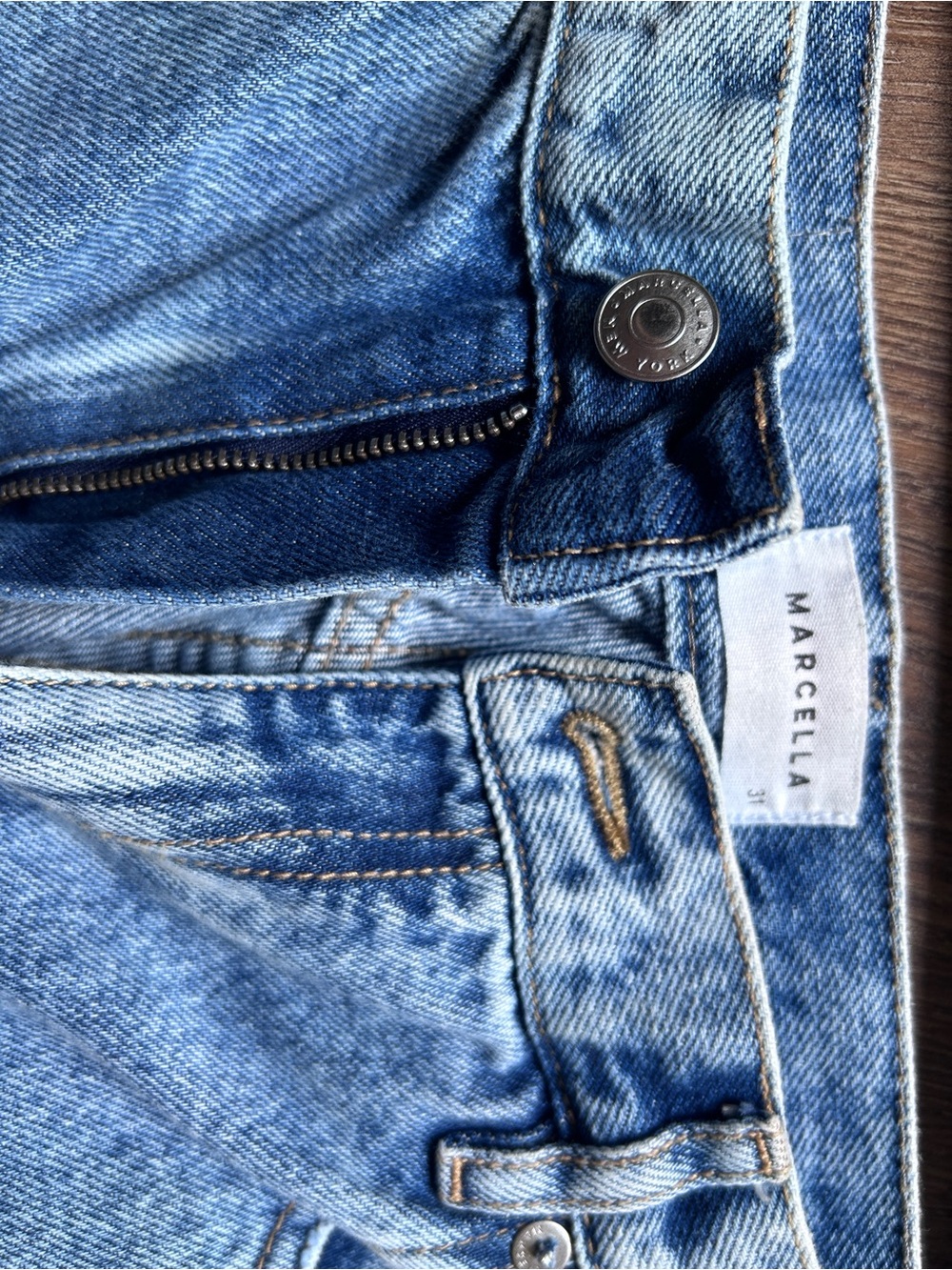Marcella Francis Vintage Wash High Waisted Relaxed Straight leg jeans  31 Waist - Picture 4 of 6